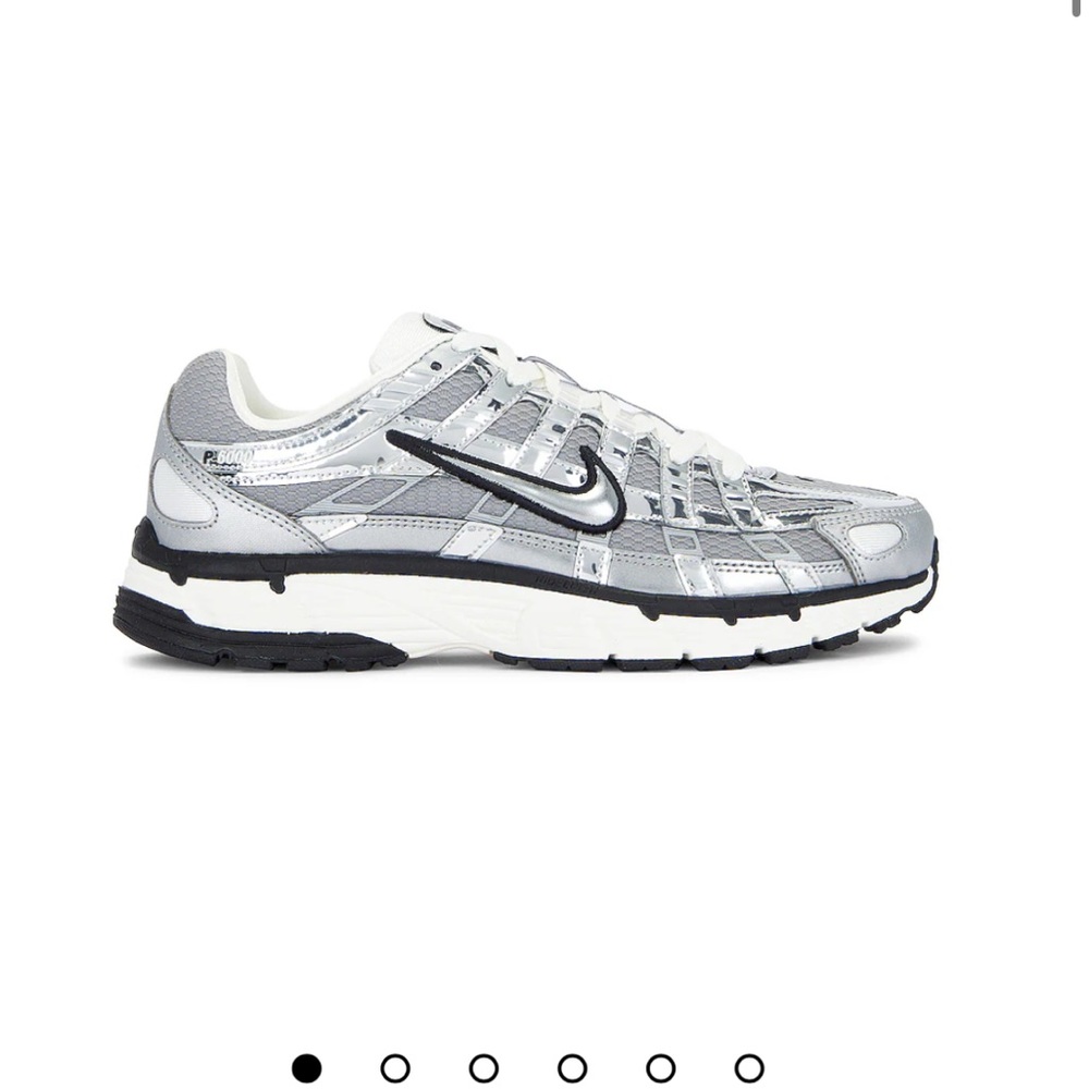 Nike Metallic Silver and White Running Shoes